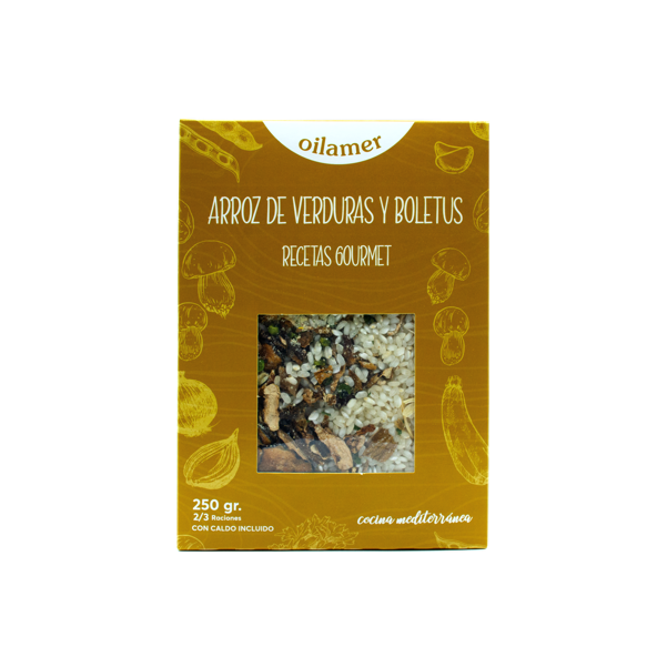 Oilamer · Rice with vegetables and boletus